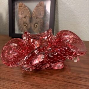 🪲Beautiful Authentic Mid Century Bullicante Murano Glass Ashtray/Candy Dish🪲